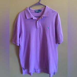 Polo Ralph Lauren Original Fit Mesh Polo Shirt Violet purple size XL